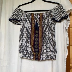 Bohemian off the shoulder blouse